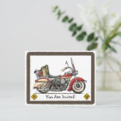 Cute Motorcycle Kaart (Staand voorkant)
