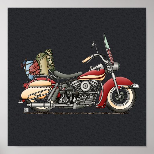 Cute Motorcycle Poster (Voorkant)