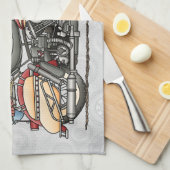 Cute Motorcycle Theedoek (Quarter Fold)