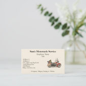 Cute Motorcycle Visitekaartje (Staand voorkant)