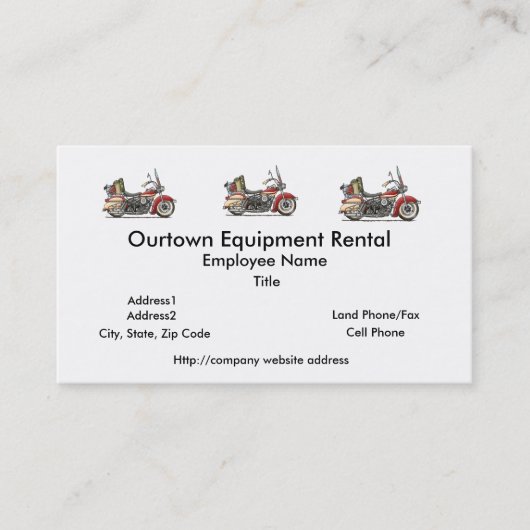 Cute Motorcycle Visitekaartje (Voorkant)