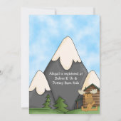 Cute Mountain Moose Boys Baby shower Invitation (Dos)