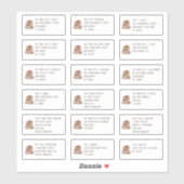 Cute Mouse 18 Thanksgiving van het adres van de in Sticker (Vel)