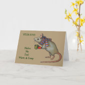 Cute Mouse Art : Carte Anniversaire Pour Époux (Fleur jaune)