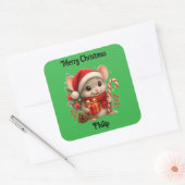 cute mouse Christmas holiday Sticker (Enveloppe)