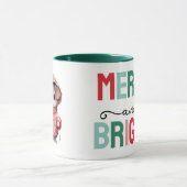 Cute mouse christmas merry and bright mok (Midden)