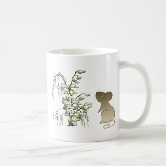 Cute Mouse en Lily van de vallei Koffiemok