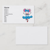 Cute mouse girl ballerina visitekaartje (Voorkant / Achterkant)