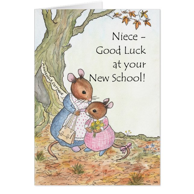 Cute Mouse Good Luck New School for Niece (Devant)