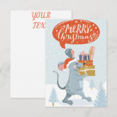 Cute Mouse Greeting (Voorkant / Achterkant)