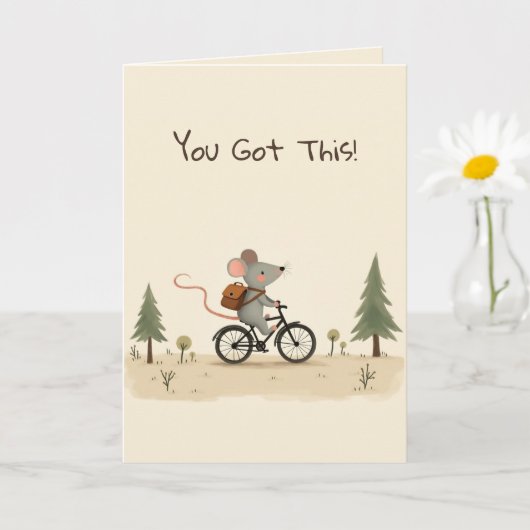 Cute Mouse Kids Kind Encouragement Greeting Card Kaart (Kleine Plant)