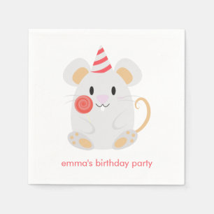 Cute Mouse Kinderen van Birthday Servet