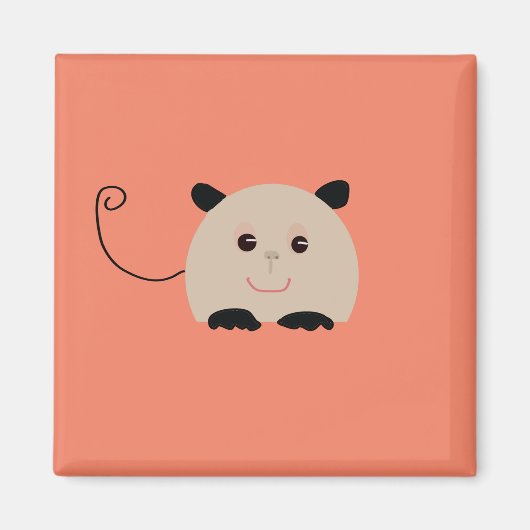 Cute Mouse Magnet geïllustreerd Magneet (Voorkant)