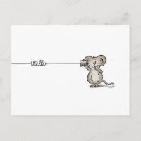 Cute Mouse met een mobiele telefoon via Send2Smile