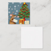 Cute Mouse met Kerstmis Notitiekaartje (Voorkant / Achterkant)