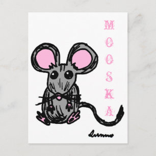 Cute Mouse Mooska Briefkaart