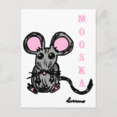 Cute Mouse Mooska Briefkaart (Voorkant)