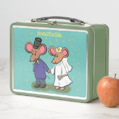 Cute mouse-paar cartoon illustratie (In situ)