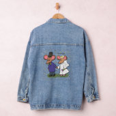 Cute mouse-paar cartoon illustratie denim jacket (Hangar)