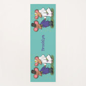 Cute mouse-paar cartoon illustratie yogamat (Voorkant)