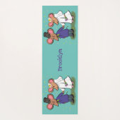 Cute mouse-paar cartoon illustratie yogamat (Achterkant)