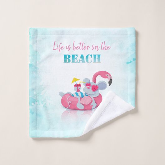 Cute Mouse Plage élégante (Gant de toilette)