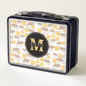 Cute Mouse Rodent Eating Cheese Pattern (Achterkant)