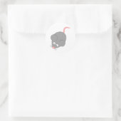 Cute Mouse Ronde Sticker (Tas)