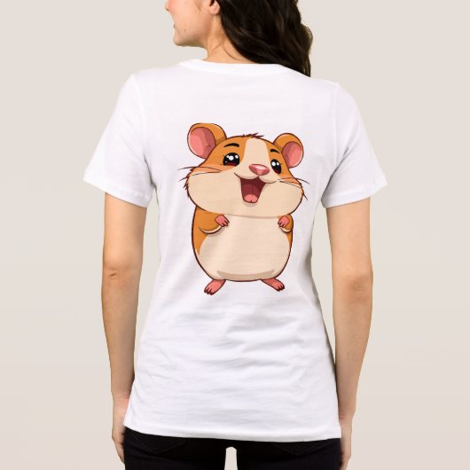 Cute Mouse Woman T-Shirt (Achterkant)