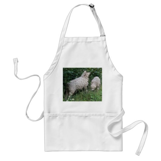 Cute mouton Manger Feuille tablier (Devant)