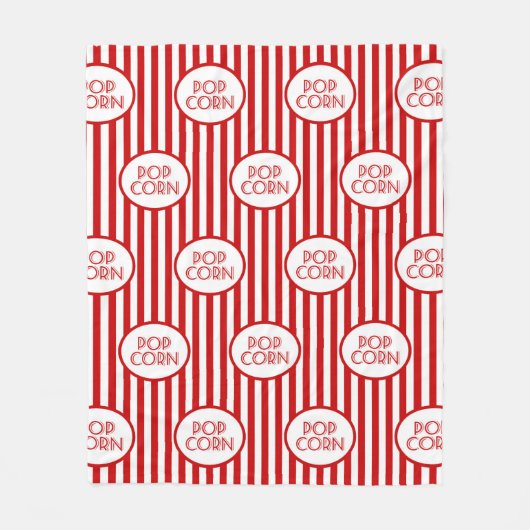 Cute Movie nuit pop-corn rouge blanc couverture (Devant)