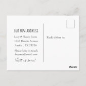 Cute Moving met Briefkaart voor het verplaatsen va (Achterkant)