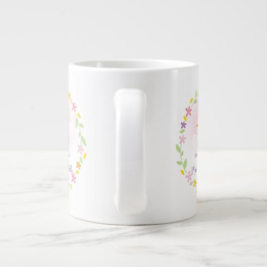 Cute Mr en Mrs Honey Bee First Kerstkeepslag Grote Koffiekop (Achterkant)