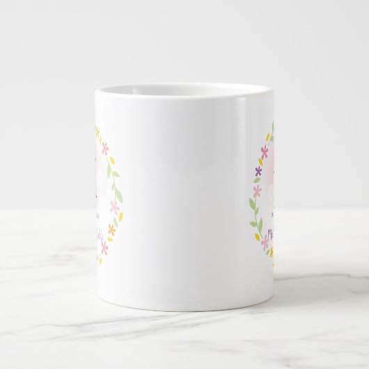 Cute Mr en Mrs Honey Bee First Kerstkeepslag Grote Koffiekop (Voorkant)