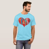 Cute Mr en Mrs Red Heart Shape Graphic T-shirt (Voorkant volledig)