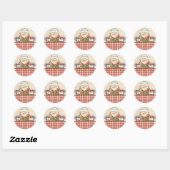 Cute Mrs Claus & Cookies kerstenvelop zegels (Vel)