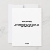 Cute Mrs Santa Merry-kerstbericht Feestdagenkaart (Achterkant)