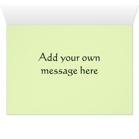 Cute Muddy Lamb in Green Meadow Custom Text (Binenzijde Horizontaal (Onderkant))