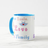 Cute Mug | Cher Père Noël, j'aime ma famille (Devant gauche)