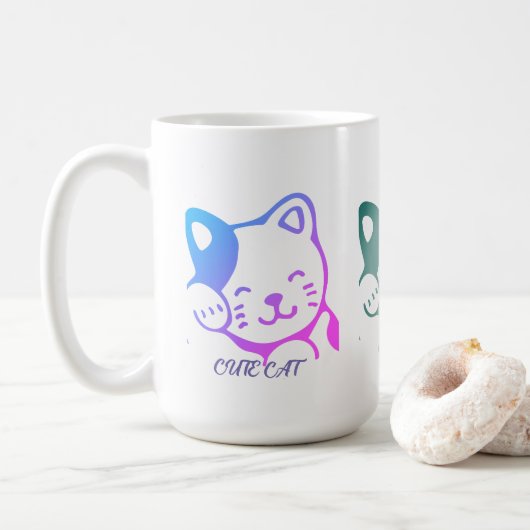 Cute Mug de chat (Avec donut)