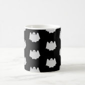 Cute Mug Halloween - Motif fantôme noir et blanc (Centre)