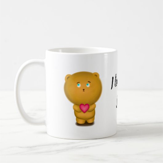 Cute Mug personnalisable avec un dessin à la main (Gauche)