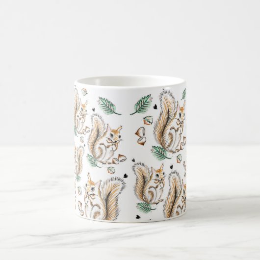 Cute mug with adorable squirrels pattern (Centre)