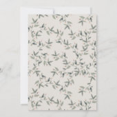 Cute Mum Deer Fawn Floral Crest Baby Faire-part (Dos)