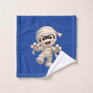 Cute Mummy Halloween Cartoon Illustration Bad Handdoek
