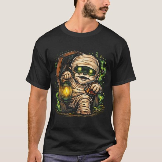 Cute Mummy with Lantern T-shirt (Voorkant)
