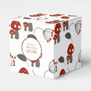 Cute Mushroom Baby shower Garden Forest Hartelijk  Bedankdoosjes