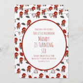 Cute Mushroom Birthday Party Garden Forest Kaart (Voorkant / Achterkant)