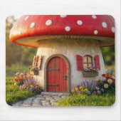 Cute Mushroom Cottage Muismat (Voorkant)