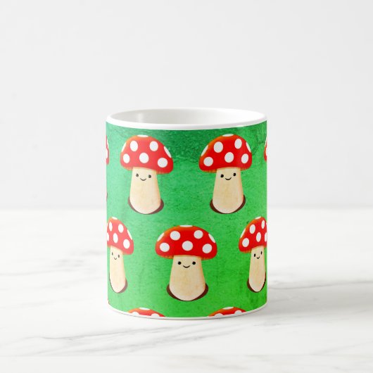 Cute Mushroom Drawing Pattern Koffiemok (Center)